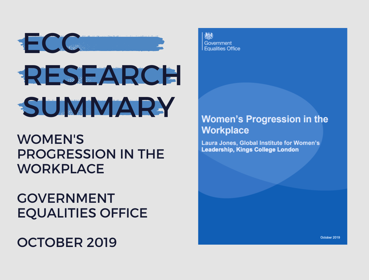 ECC Research Summary: Women's Progression in the Workplace