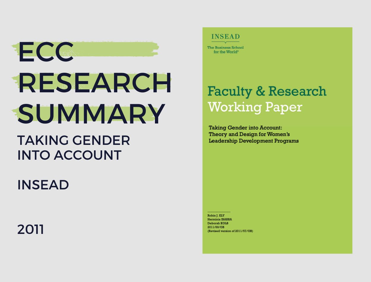 ECC Research Summary - Taking Gender into Account