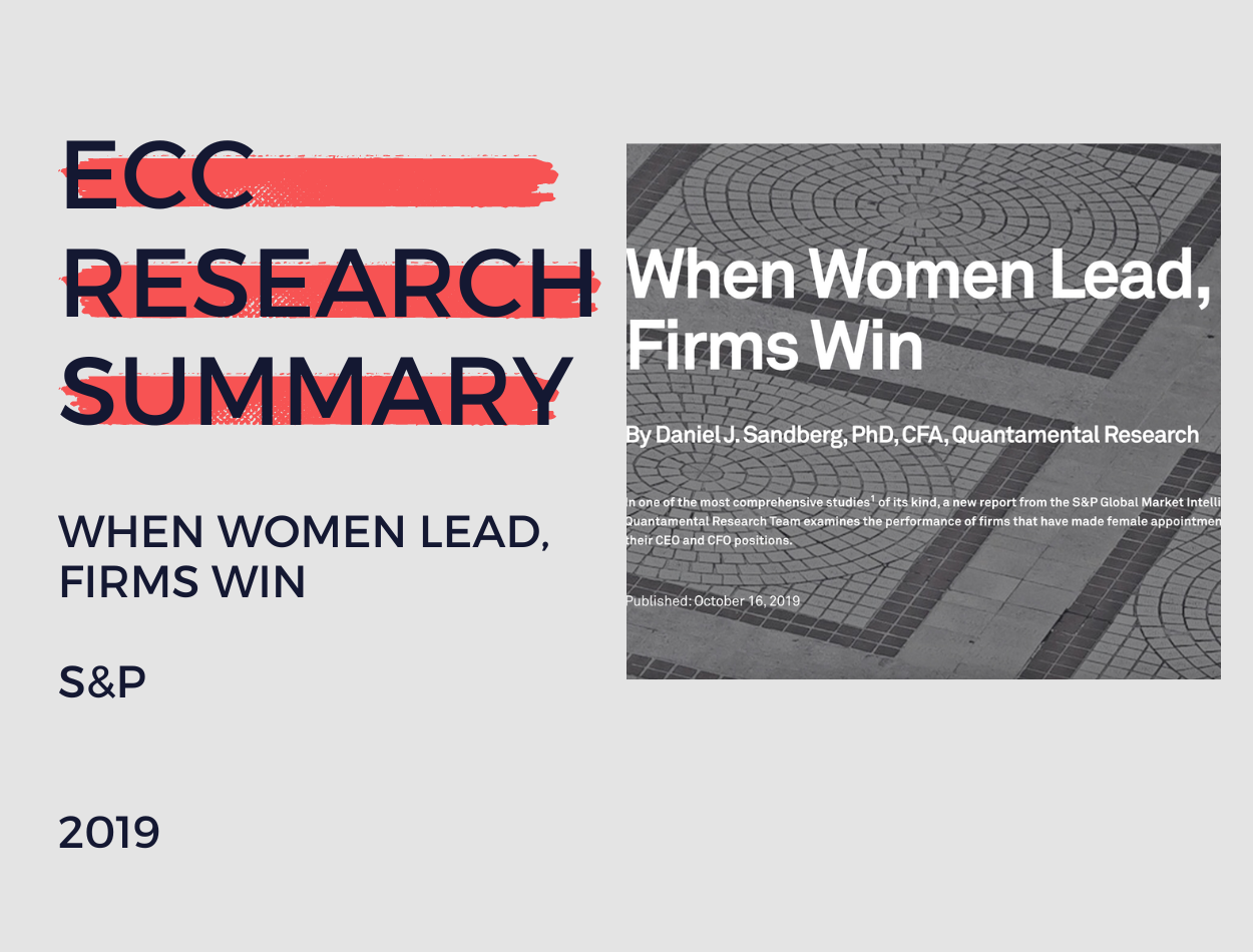 ECC Research: When Women Lead Firms Win