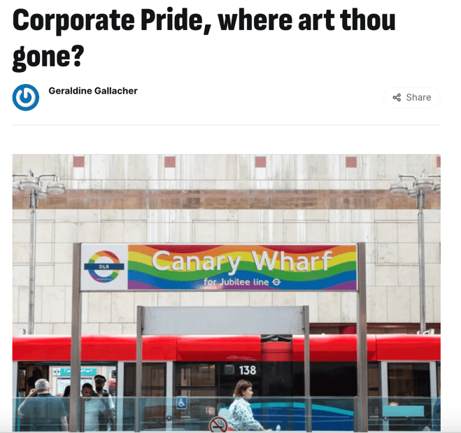 City AM | Corporate Pride, where art thou gone?