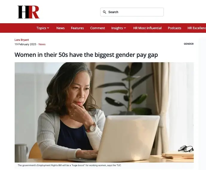 HR Magazine | Women in their 50s have the biggest gender pay gap