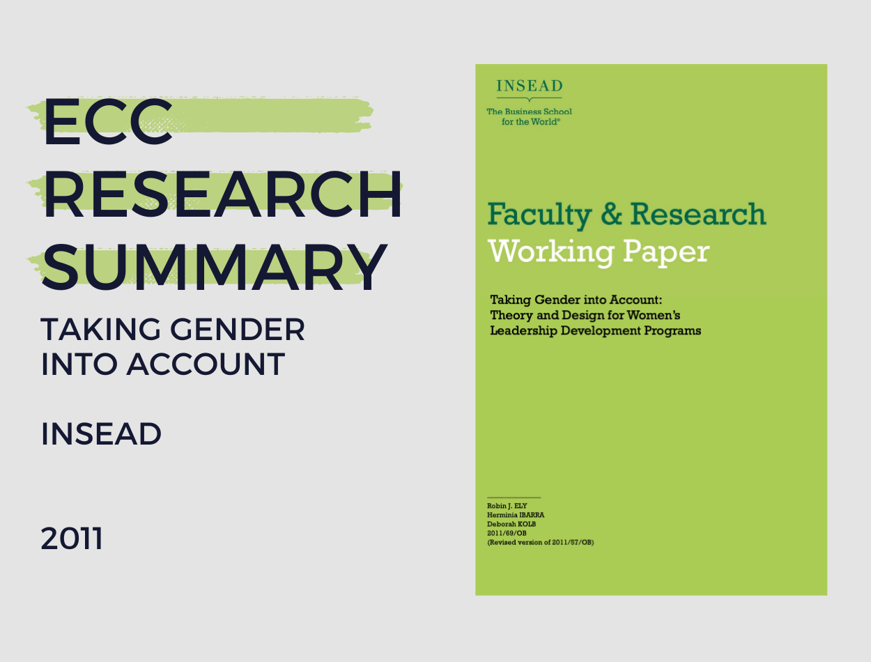 Taking Gender into Account Summary