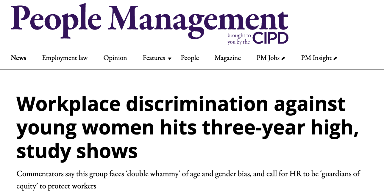 People Management | Workplace discrimination against young women hits three-year high, study shows