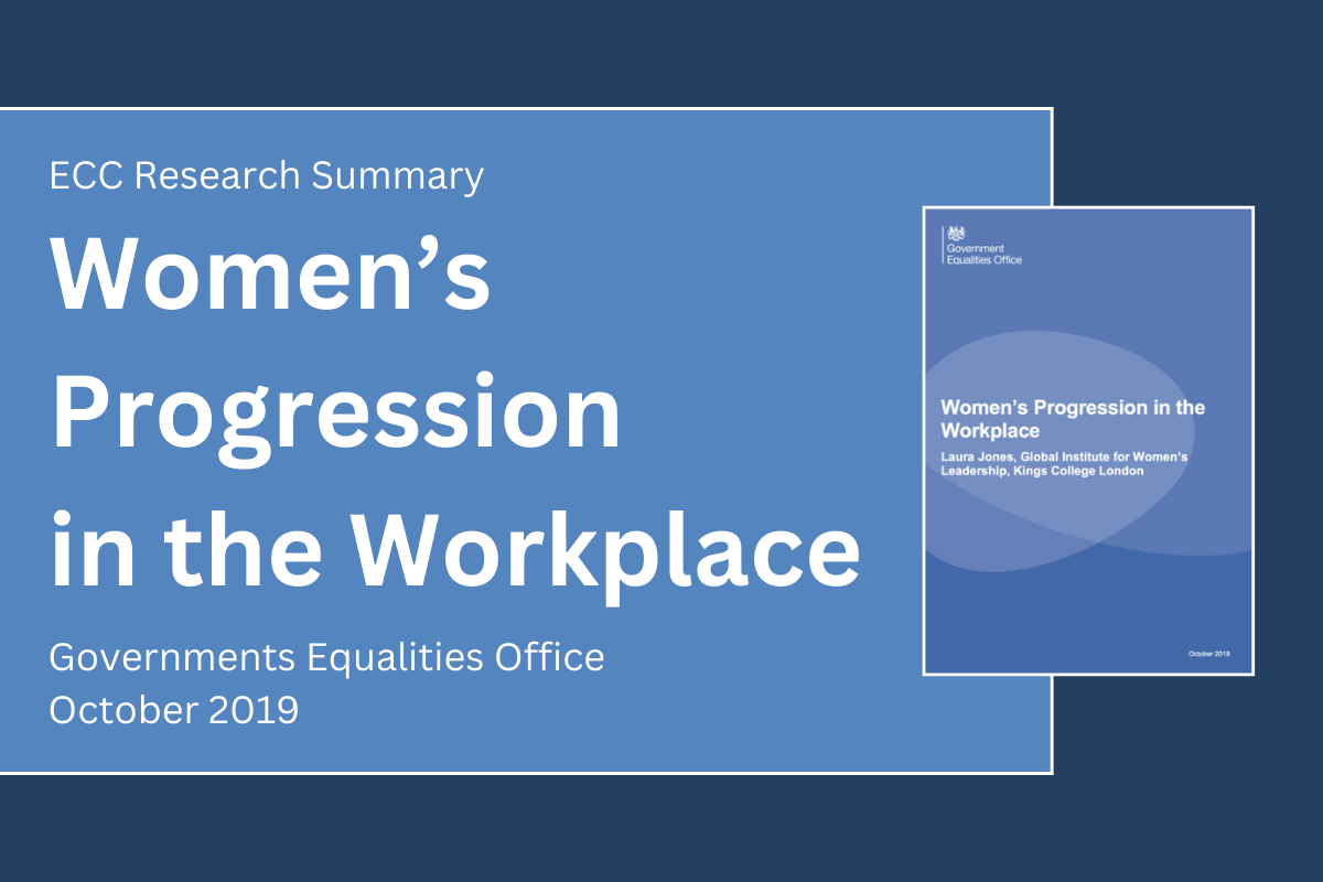 Women’s Progression in the Workplace Summary
