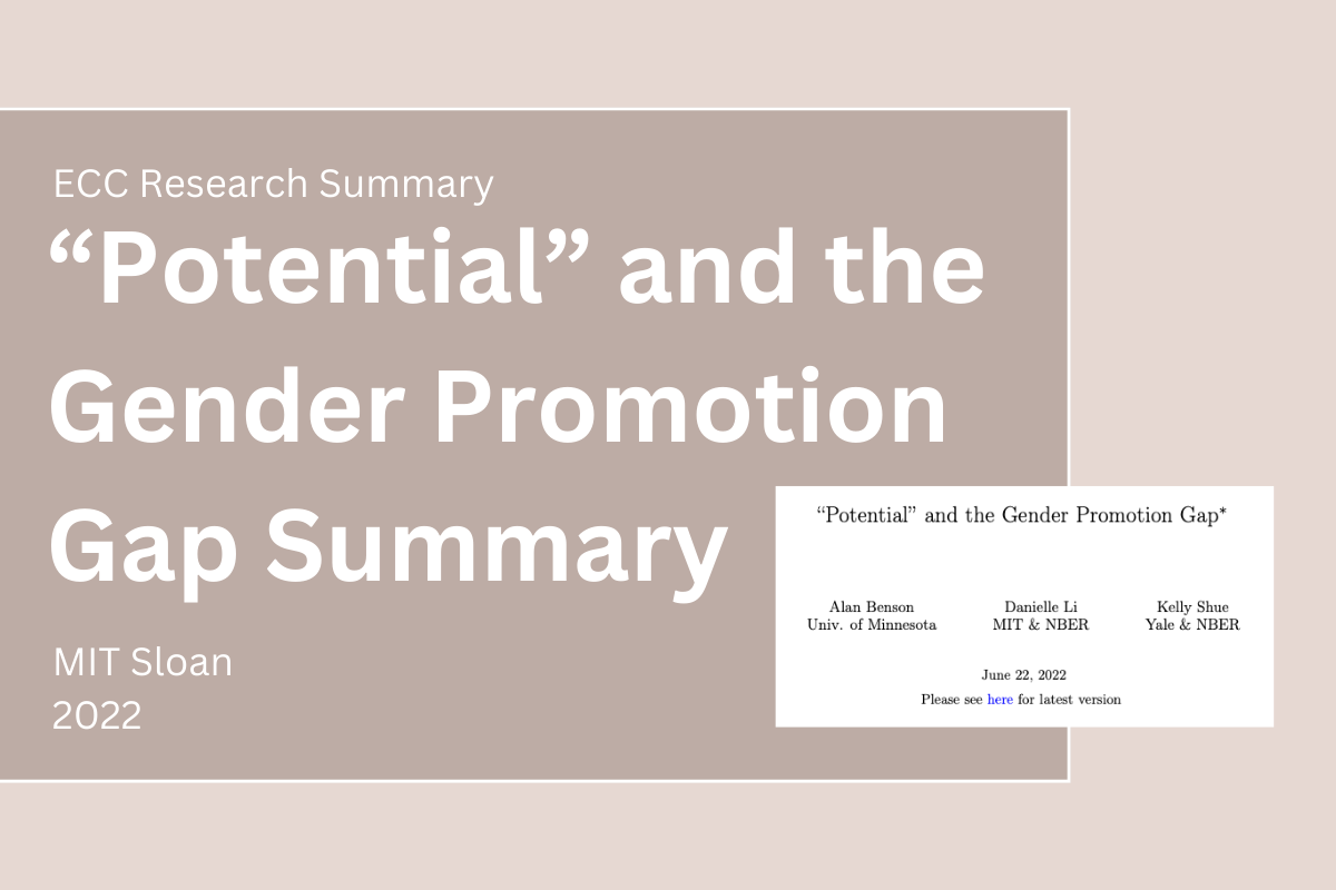 “Potential” and the Gender Promotion Gap for women