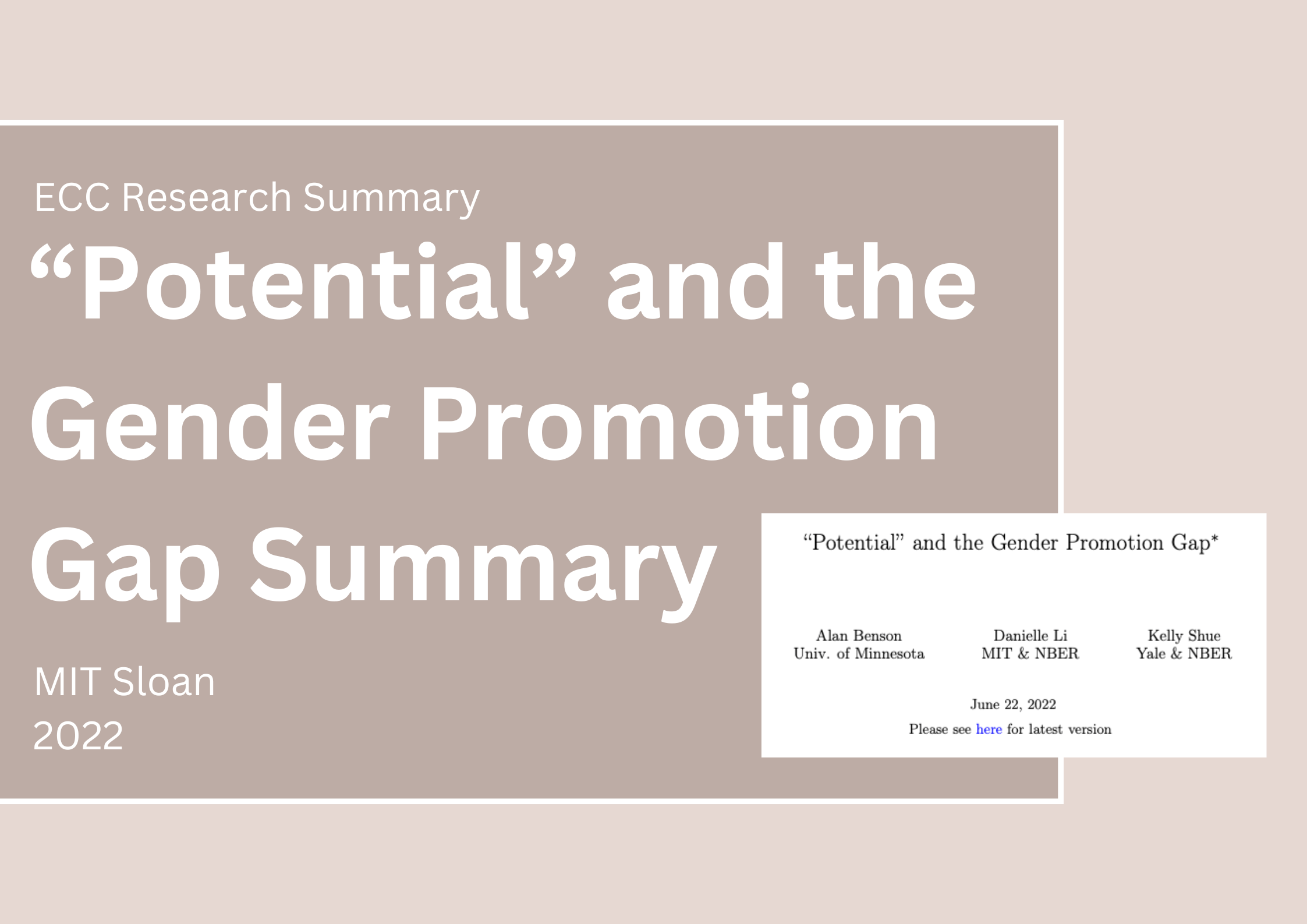 “Potential” and the Gender Promotion Gap for women