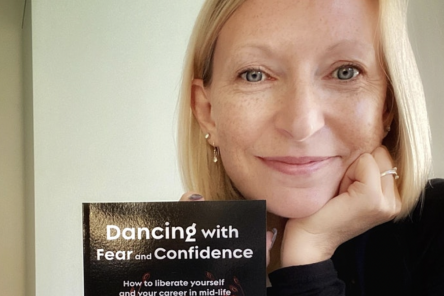 Picture of Laura Walker with her book 'Dancing with Fear and Confidence'